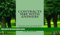 Pre Order Contracts MBE With Answers: Includes essay section with definitions and examples Budget