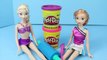 Frozen PLAY DOH Elsa Barbie Cheerleader Dress Up Disney Princess Anna and Elsa DisneyCarToys