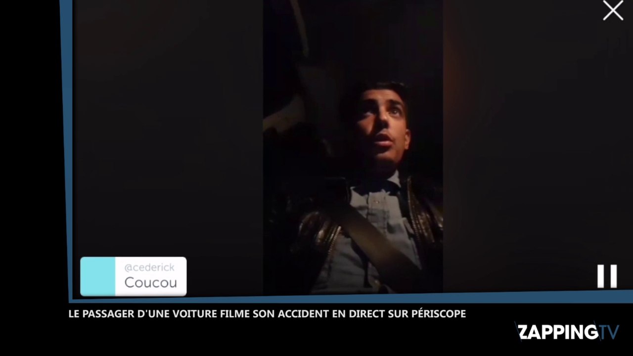 Un passager d’une voiture filme son accident en direct sur Périscope, la vidéo choc !
