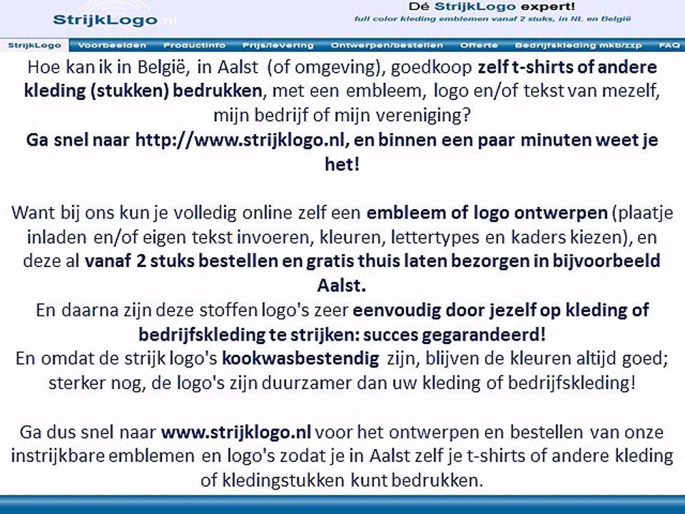 Zelf kleding bedrukken Aalst