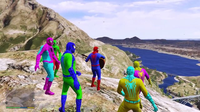 Off-road Cars for Kids in Colors Spider-man Cartoon & Nursery Rhymes Songs