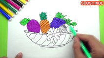 Coloring Pages For Kids With Fruits - Learn Colors For Kids part 3