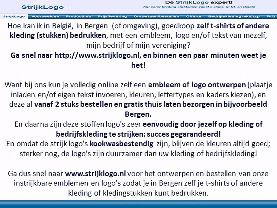 Zelf kleding bedrukken Bergen