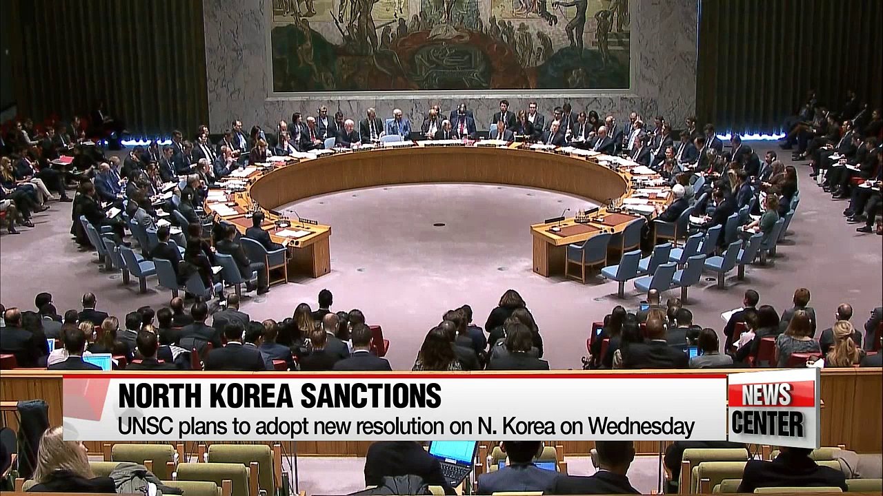 UN Security Council plans to adopt new resolution on N. Korea on Wednesday