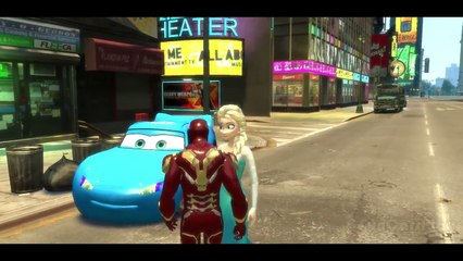 Lightning McQueen CARS ft Marvel Iron Man & Frozen the Snow Queen w/ Nursery Rhymes Songs