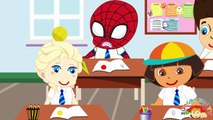 Spiderman Naughty Balloons Explode in the Classroom New Episodes! Finger Family Songs Nursery Rhymes