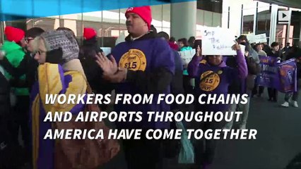 Minimum-wage workers rally for 'Fight for $15' throughout US