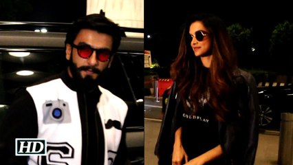Ranveer-Deepika spotted at Mumbai Airport in all BLACK ATTIRE