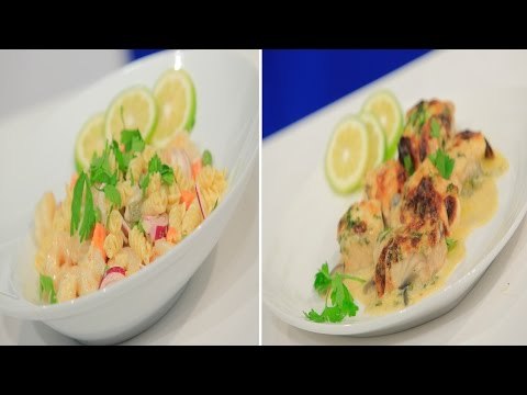 طاجن سمك فيليه بصوص الكريمة والليمون - سلطة مكرونة بالجمبري والمايونيز | شبكة و صنارة حلقة كاملة