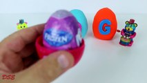 Playdough Surprise Egg Learn A Word!!! Frozen Disney Princess Kinder Egg Opening Surprise Toys