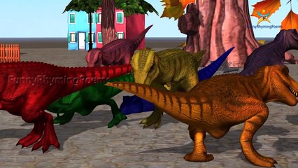Dinosaurs Teaching Colors - Learning Colours Video for Kids Preschool Nursery Rhymes