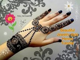 Beautiful Henna mehndi jewelry inspired design Tutorial for EID