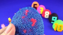 Numbers Counting Foam Clay Surprise Eggs - Learn to Count with nice Surprise Toys