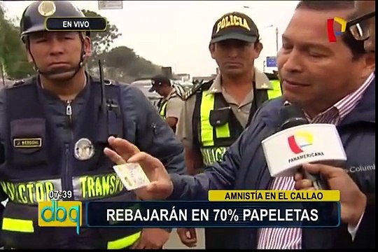 Callao: rebajarán hasta en un 70% en pago de papeletas