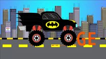 Batman Monster Trucks for Children to Learn Colors | Learning colors with Funny Batman Cartoon