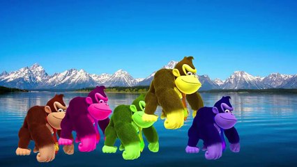 Animated Cartoon Gorilla Finger Family Rhymes For Children Finger Family Songs