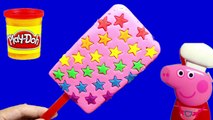 PLAY DOH RAINBOW STAR! - CREATE Ice-cream playdoh Fun with peppa pig ToyS