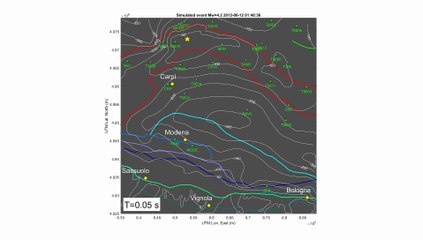 Simulazione 3D terremoto Emilia - evento 36