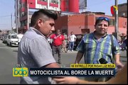 Motociclista resulta gravemente herido tras chocar con vehículo