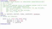 ALGORITMO - CALCULE NÚMEROS ENTRE 1000 A 9999