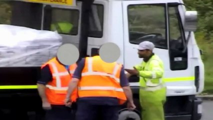 CCTV shows shocking moment man attacks driver with a shovel