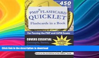 PDF ONLINE PMP Flashcard Quicklet: Flashcards in a Book for Passing the PMP and CAPM Exams PREMIUM