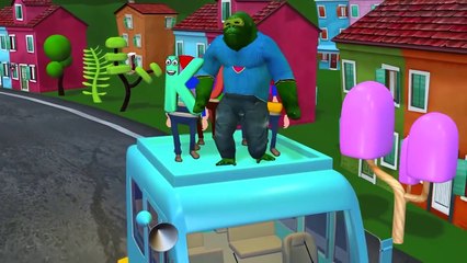 Learn ABC With Alphabet Ice Cream | Alphabet Nursery Rhymes With Green Gorilla And More 3D