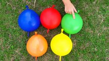 5 Mega Wet Balloons for Learning Colors - Finger Family Nursery Rhymes For Babies