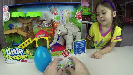 FUN LITTLE PEOPLE BIG ANIMAL ZOO Thomas Toy Train Big Egg Surprise Opening Toys Kinder Surprise Eggs