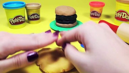 Cookie Monster Play Doh Hamburger Recipe How to make Playdough Burger Recipe
