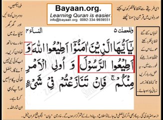 Quran in urdu Surah AL Nissa 004 Ayat 058B Learn Quran translation in Urdu Easy Quran Learning