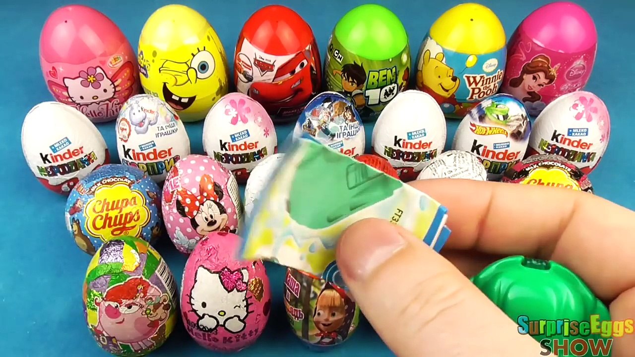 26 Jajko Niespodzianka Masza i Niedzwiedz Ben 10 Kinder Niespodzianki Auta Winx Frozen Kitty Jajka