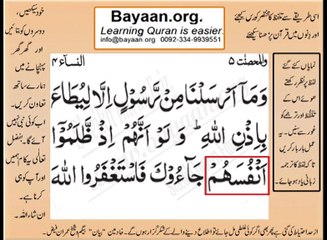 Quran in urdu Surah AL Nissa 004 Ayat 064B Learn Quran translation in Urdu Easy Quran Learning