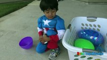 Easter Egg Hunt Surprise Toys Challenge Marvel Superheroes Avengers Captain America vs The Hulk