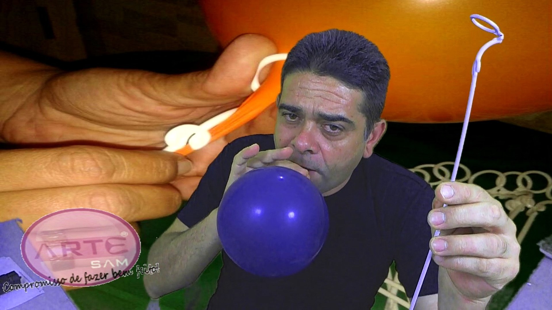 Balões personalizados e varetas pega balão