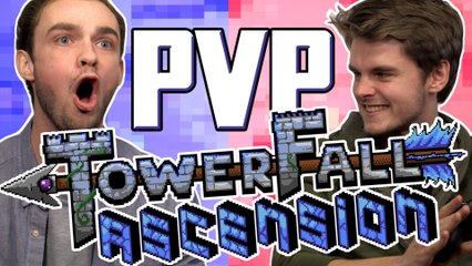 BIG PLAYS!  Ali-A vs Benny Central - 1 vs 1 - Towerfall Ascension