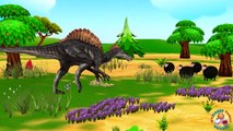 Colors Dinosaur Finger Family Collection | 3D Jurassic World Big & Small Dinosaur Toys Babies