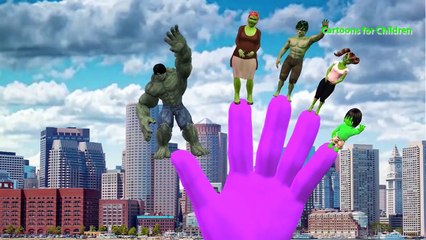 Godzilla Vs Hulk Daddy Finger Family Nursery Song | Hulk Cartoons for Children | Superhero
