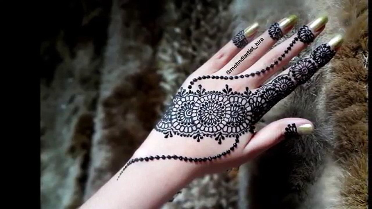 Easy DIY:Beautiful easy mehndi design bail (strip) design tutorial for beginners for eid,diwali
