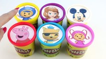Learn Colors Disney Jr Mickey Mouse Clubhouse, Team Umizoomi, Peppa Pig, octonauts PlayDoh Cups