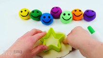 Learn Colors Play Doh Smiley Face & Modelling Shapes & Creative for Kids