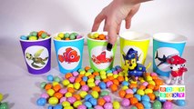 Candy Surprise Cups Finding Dory and Paw Patrol Learn Colors Part IV