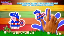 Peppa Pig Captain America Sticker Finger Family Nursery Rhymes By Sticker Song