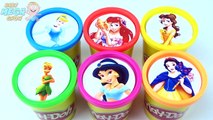 Princess Disney Toys Collection Play Doh Clay Cups Rainbow Learn Colours in English