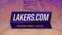 Thomas Robinson Postgame Interview | Hawks vs Lakers | November 27, 2016 | 2016-17 NBA Season