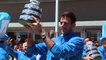 Tenistas argentinos festejam Copa Davis em Buenos Aires