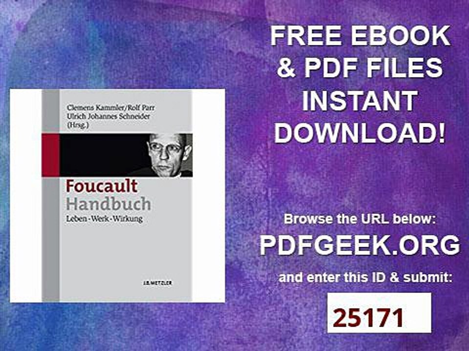 Foucault-Handbuch Leben - Werk - Wirkung