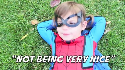 Little Spiderman vs Captain America - Real Life Kids Superhero Fight!