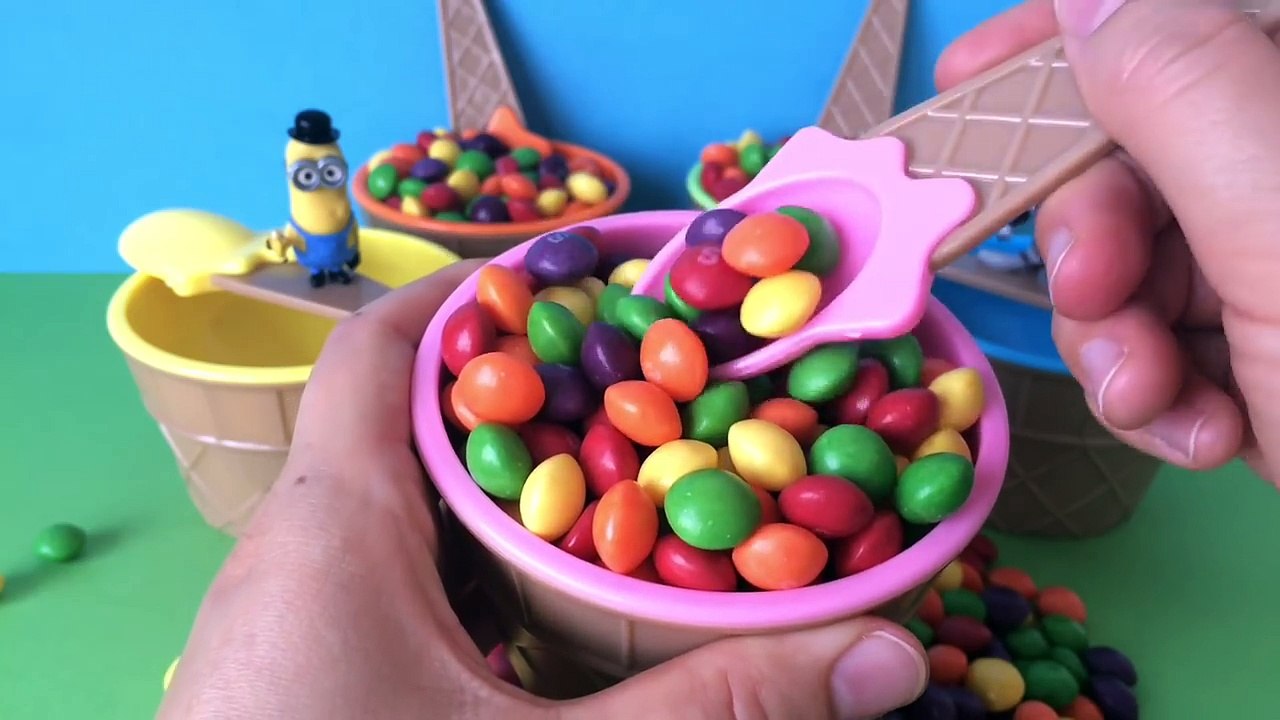 Skittles Surprise Eggs Ice Cream Cups | Paw Patrol Disney Cars Minions Kung Fu Panda Surprise Toys