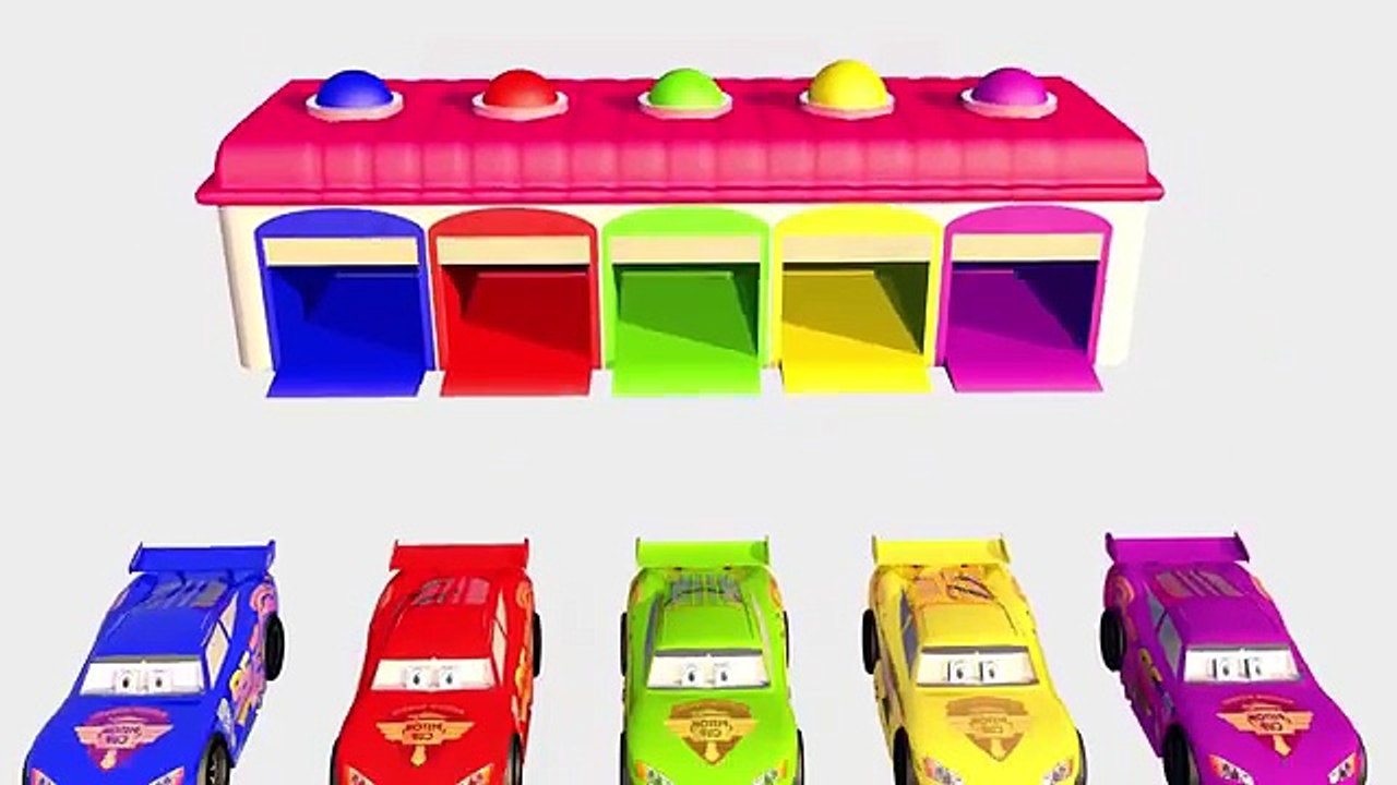 Learn Colors for Children - Disney Cars Lightning McQueen Leaning Video for Kids